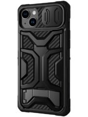 NILLKIN for iPhone 14 Plus Adventurer Pro Shockproof Phone Case Kickstand with Slide Camera Cover Anti-scratch Phone Cover Support Wireless Charging Black iPhone 14 Plus by The Case Factory