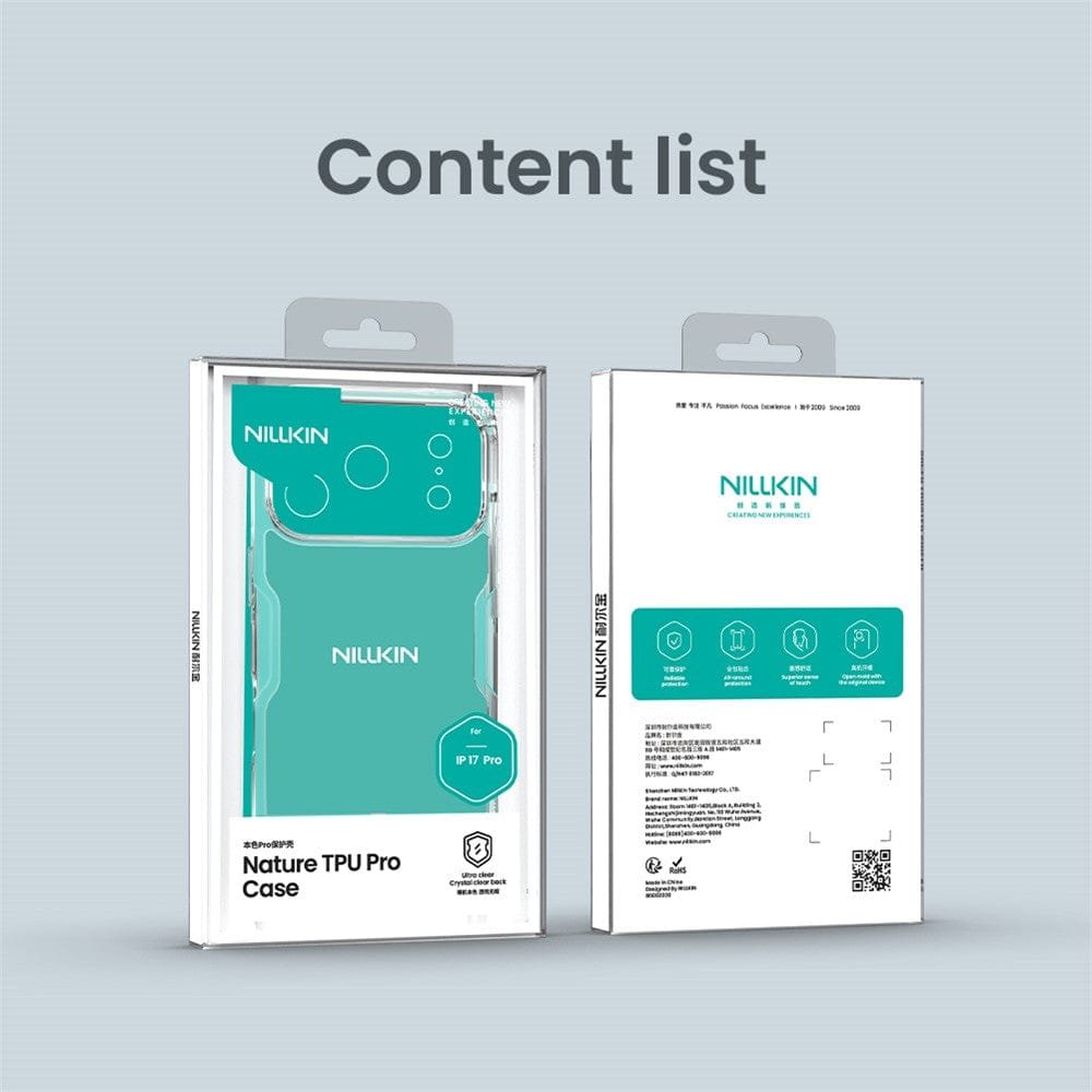 NILLKIN Nature Pro Series For iPhone 17 Pro Case Anti-Scratch Clear Back Cover by The Case Factory