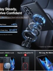 TORRAS Ostand Q3 Spin Series For Samsung Galaxy Z Fold7 Case 360 Degree Rotating Magnetic Kickstand Phone Cover (with 2 Tempered Glass Film Included) by The Case Factory