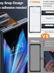 TORRAS Ostand Q3 Spin Series For Samsung Galaxy Z Fold7 Case 360 Degree Rotating Magnetic Kickstand Phone Cover (with 2 Tempered Glass Film Included) by The Case Factory