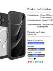 REDPEPPER FS / FM Series For iPhone 17 Pro Max Clear Case IP68 Waterproof Phone Cover | Compatible with MagSafe by The Case Factory