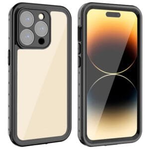 REDPEPPER PRO Series for iPhone 14 Pro Max IP68 Waterproof Shockproof Clear Phone Case Black iPhone 14 Pro Max by The Case Factory