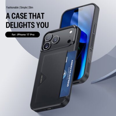 DUX DUCIS Pocard Series For iPhone 17 Pro Case Card Holder Leather Phone Cover by The Case Factory