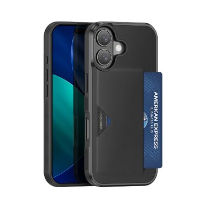 DUX DUCIS Pocard Series For iPhone 17 Case Card Holder Leather Phone Cover Black iPhone 17 by The Case Factory
