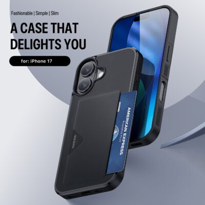 DUX DUCIS Pocard Series For iPhone 17 Case Card Holder Leather Phone Cover by The Case Factory