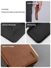 NILLKIN Qin Pro Series for iPhone 17 Pro Max Case with Card Slots Leather Phone Cover by The Case Factory