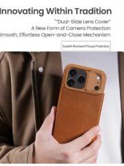 NILLKIN Qin Pro Series for iPhone 17 Pro Case with Card Slots Leather Phone Cover by The Case Factory