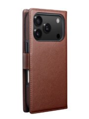 QIALINO For iPhone 17 Pro Max Detachable Wallet Case Compatible with MagSafe Genuine Cow Leather Phone Cover by The Case Factory