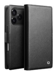 QIALINO For iPhone 17 Pro Detachable Genuine Cow Leather Wallet Case Compatible with MagSafe Phone Cover by The Case Factory