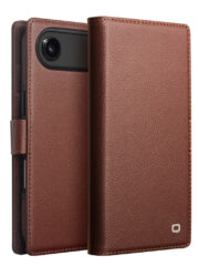 QIALINO For iPhone Air Detachable Genuine Cow Leather Wallet Case Compatible with MagSafe Phone Cover Brown iPhone Air by The Case Factory