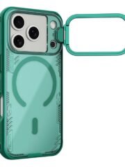 NILLKIN Iceblade CamProp For iPhone 17 Pro Magnetic Case Clear Lens Lid Kickstand Phone Cover Green iPhone 17 Pro by The Case Factory