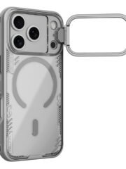 NILLKIN Iceblade CamProp For iPhone 17 Pro Magnetic Case Clear Lens Lid Kickstand Phone Cover Grey iPhone 17 Pro by The Case Factory