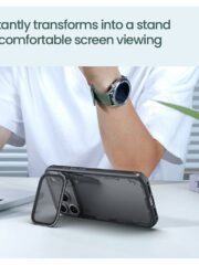 NILLKIN Iceblade CamProp For iPhone 17 Pro Case Clear Lens Lid Kickstand Phone Cover by The Case Factory