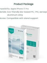 NILLKIN Iceblade CamProp For iPhone 17 Pro Case Clear Lens Lid Kickstand Phone Cover by The Case Factory