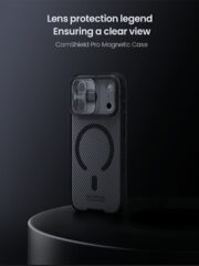 NILLKIN Camshield Pro Magnetic Series For iPhone 17 Pro Max Case Clear Black Phone Cover with Camera Slider by The Case Factory