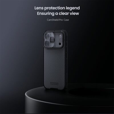 NILLKIN Camshield Pro Series For iPhone 17 Pro Max Case Clear Black Phone Cover with Camera Slider by The Case Factory