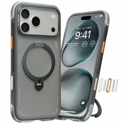 TORRAS Ostand Q3 Air Series For iPhone 17 Pro Max Case with Kickstand Compatible with MagSafe Shockproof Phone Cover Black iPhone 17 Pro Max by The Case Factory