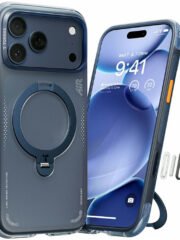 TORRAS Ostand Q3 Air Series For iPhone 17 Pro Max Case with Kickstand Compatible with MagSafe Shockproof Phone Cover Midnight Blue iPhone 17 Pro Max by The Case Factory