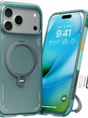 TORRAS Ostand Q3 Air Series For iPhone 17 Pro Max Case with Kickstand Compatible with MagSafe Shockproof Phone Cover Green iPhone 17 Pro Max by The Case Factory