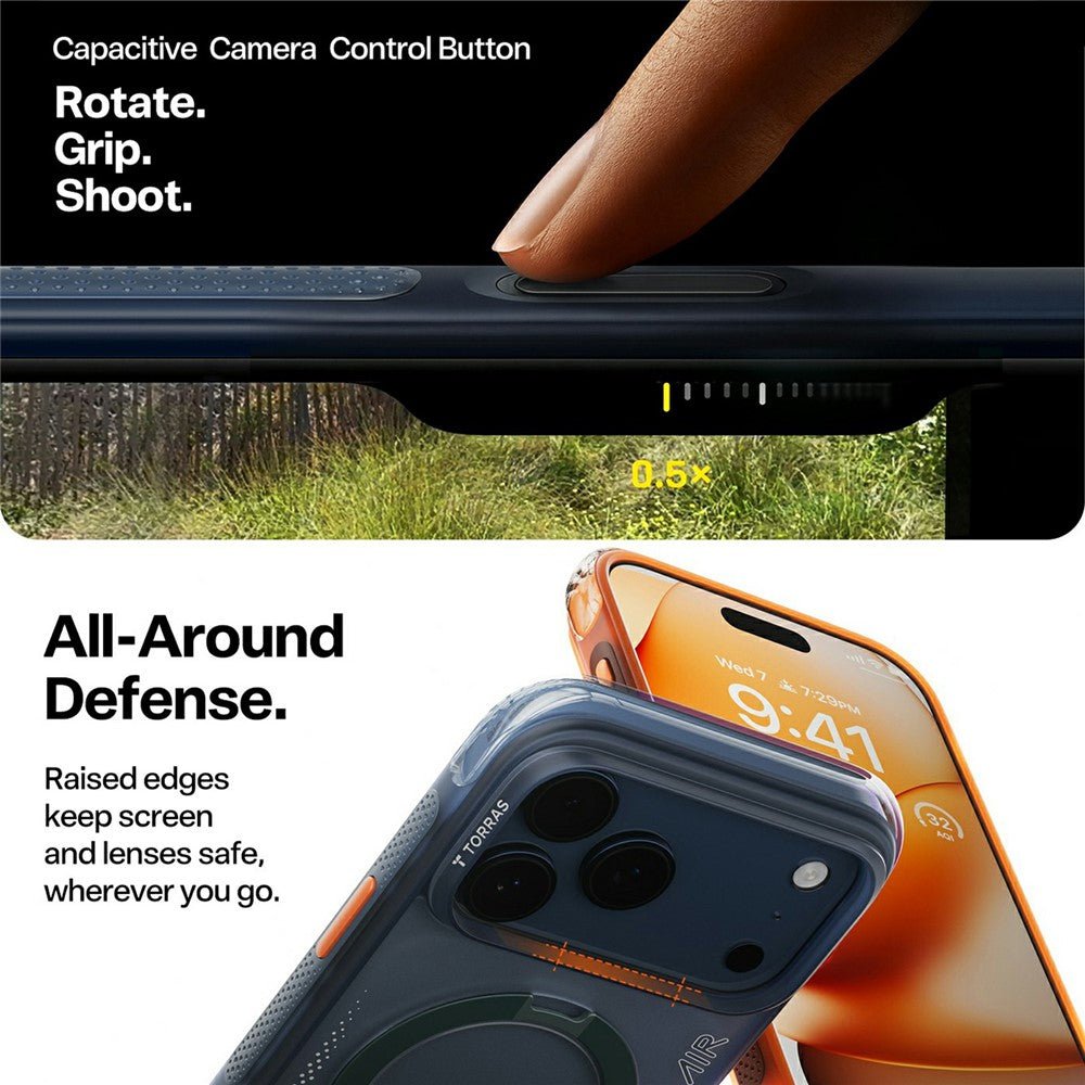 TORRAS Ostand Q3 Air Series For iPhone 17 Pro MagSafe Kickstand Case by The Case Factory