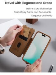 NILLKIN Qin Pro Series for iPhone 17 Case with Card Slots Leather Phone Cover by The Case Factory