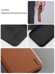 NILLKIN Qin Pro Series for iPhone 17 Case with Card Slots Leather Phone Cover by The Case Factory