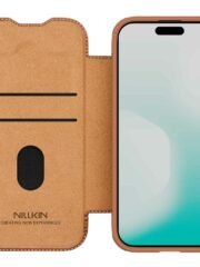 NILLKIN Qin Pro Series for iPhone 17 Case with Card Slots Leather Phone Cover by The Case Factory