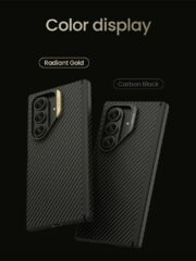 NILLKIN For Samsung Galaxy Z Fold7 Magnetic Case Carbon Fiber Texture TPU-PC Shockproof Phone Cover by The Case Factory