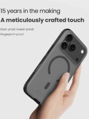 NILLKIN Super Frosted Shield Pro for iPhone 17 Pro Magnetic Case Matte Clear Black Phone Back Cover by The Case Factory