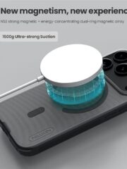 NILLKIN Super Frosted Shield Pro for iPhone 17 Pro Magnetic Case Matte Clear Black Phone Back Cover by The Case Factory