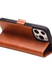 QIALINO For iPhone 14 Pro Case Drop-Proof Business Style Genuine Leather Wallet Magnetic Closure Phone Cover by The Case Factory