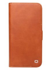 QIALINO For iPhone 14 Case Business Style Genuine Leather Magnetic Closure Flip Phone Cover by The Case Factory