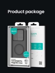 NILLKIN Camshield Pro Magnetic Series For Samsung Galaxy S25 FE Case TPU-PC Clear Black Phone Cover with Camera Slider by The Case Factory