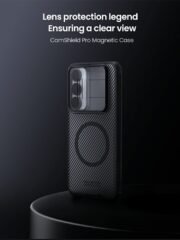 NILLKIN Camshield Pro Magnetic Series For Samsung Galaxy S25 FE Case TPU-PC Clear Black Phone Cover with Camera Slider by The Case Factory