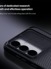 NILLKIN Camshield Pro Magnetic Series For Samsung Galaxy S25 FE Case TPU-PC Clear Black Phone Cover with Camera Slider by The Case Factory