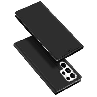 DUX DUCIS Skin Pro Series for Samsung Galaxy S23 Ultra Case Leather Card Holder Flip Stand Phone Cover with Card Slots Black Samsung Galaxy S23 Ultra by The Case Factory