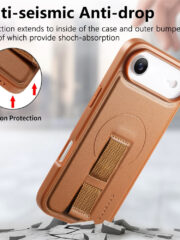 CASENEO For iPhone Air Magnetic Case Wristband Leather Shockproof Phone Cover by The Case Factory