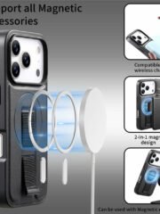 CASENEO For iPhone 17 Pro Max Magnetic Case RFID Blocking Wallet Detachable Leather Phone Cover with Wristband by The Case Factory