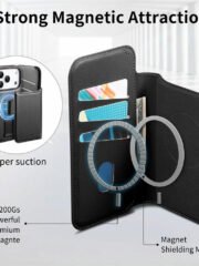CASENEO For iPhone 17 Pro Max Magnetic Case RFID Blocking Wallet Detachable Leather Phone Cover with Wristband by The Case Factory