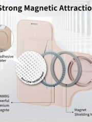 CASENEO For iPhone 17 Pro Case Compatible with MagSafe Detachable Leather Phone Cover with Lens Film by The Case Factory