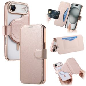 CASENEO For iPhone Air Case Compatible with MagSafe Detachable Leather Phone Cover with Lens Film by The Case Factory