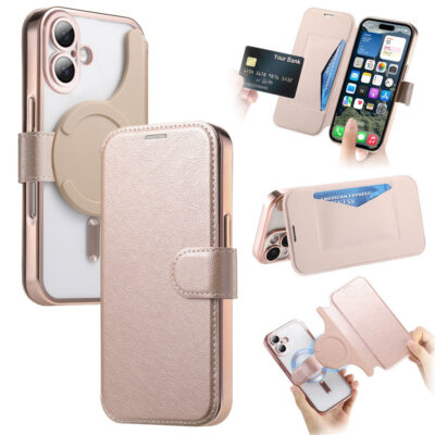 CASENEO For iPhone 17 Case Compatible with MagSafe Detachable Leather Phone Cover with Lens Film by The Case Factory