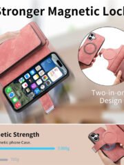 CASENEO For iPhone 17 Case Magnetic Detachable Zipper Wallet Leather Flip Phone Cover by The Case Factory