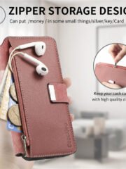 CASENEO For iPhone 17 Case Magnetic Detachable Zipper Wallet Leather Flip Phone Cover by The Case Factory