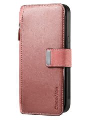 CASENEO For iPhone 17 Case Magnetic Detachable Zipper Wallet Leather Flip Phone Cover by The Case Factory