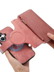 CASENEO For iPhone 17 Case Magnetic Detachable Zipper Wallet Leather Flip Phone Cover by The Case Factory