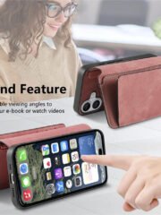 CASENEO For iPhone 17 Case Magnetic Detachable Zipper Wallet Leather Flip Phone Cover by The Case Factory