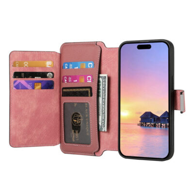 CASENEO For iPhone Air Case Magnetic Detachable Zipper Wallet Leather Flip Phone Cover by The Case Factory