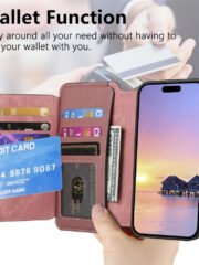 CASENEO For iPhone 17 Pro Case Magnetic Detachable Zipper Wallet Leather Flip Phone Cover by The Case Factory