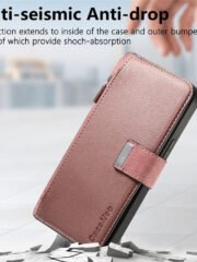 CASENEO For iPhone 17 Pro Case Magnetic Detachable Zipper Wallet Leather Flip Phone Cover by The Case Factory